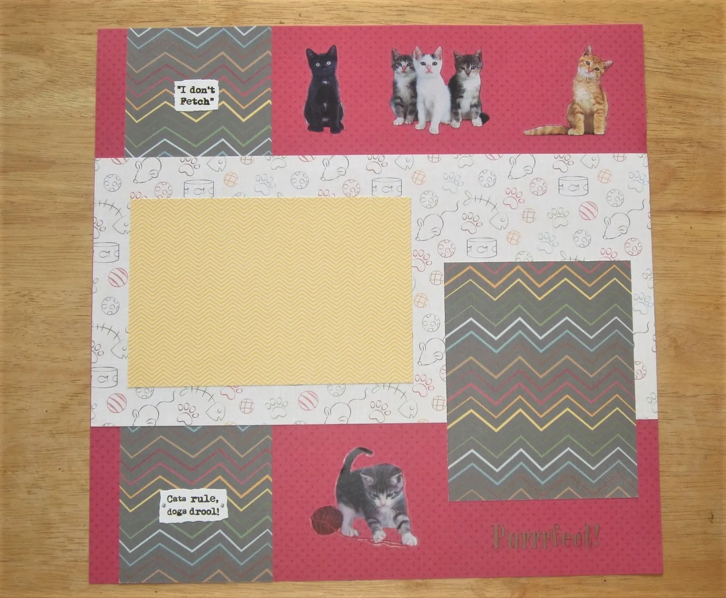 Cat Scrapbook Page