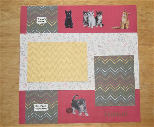 Cat Scrapbook Page