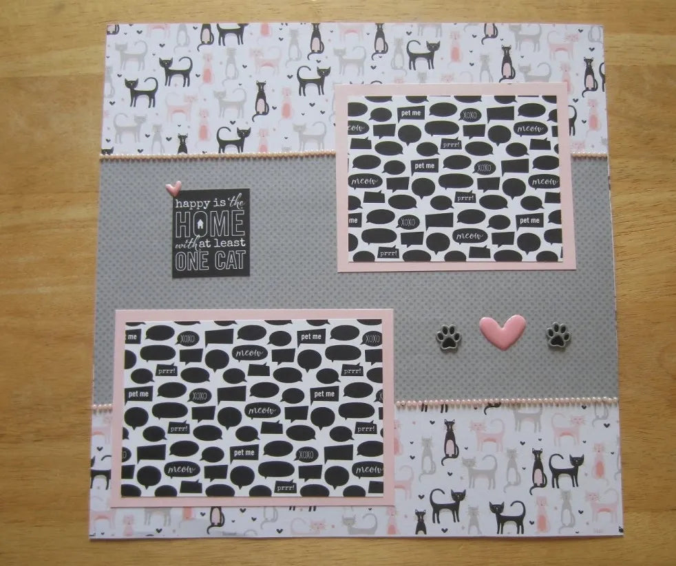 Cat Scrapbook Page
