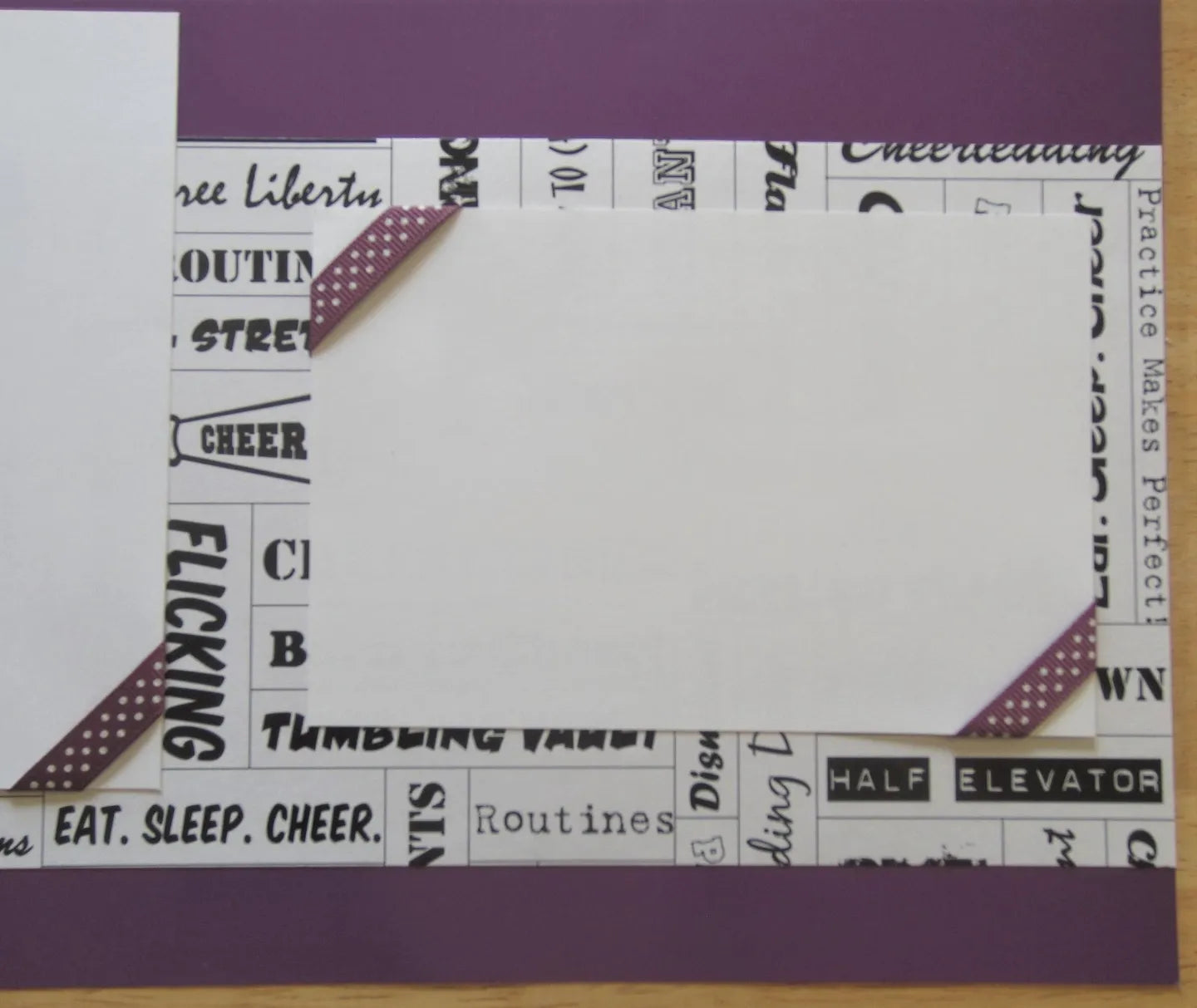 Purple Cheerleading Scrapbook Page