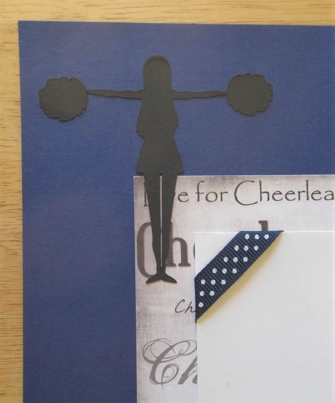 Blue Cheerleading Scrapbook Page
