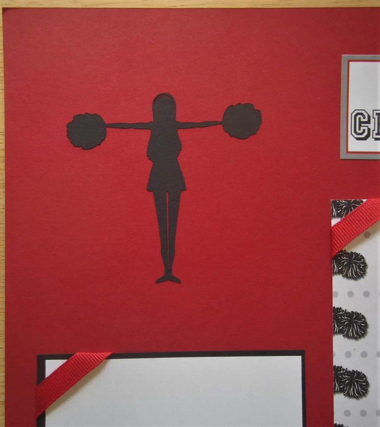 Red Cheerleading Scrapbook Page