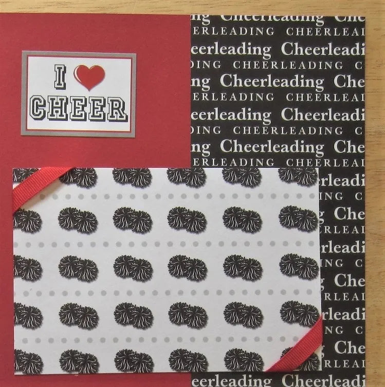 Red Cheerleading Scrapbook Page