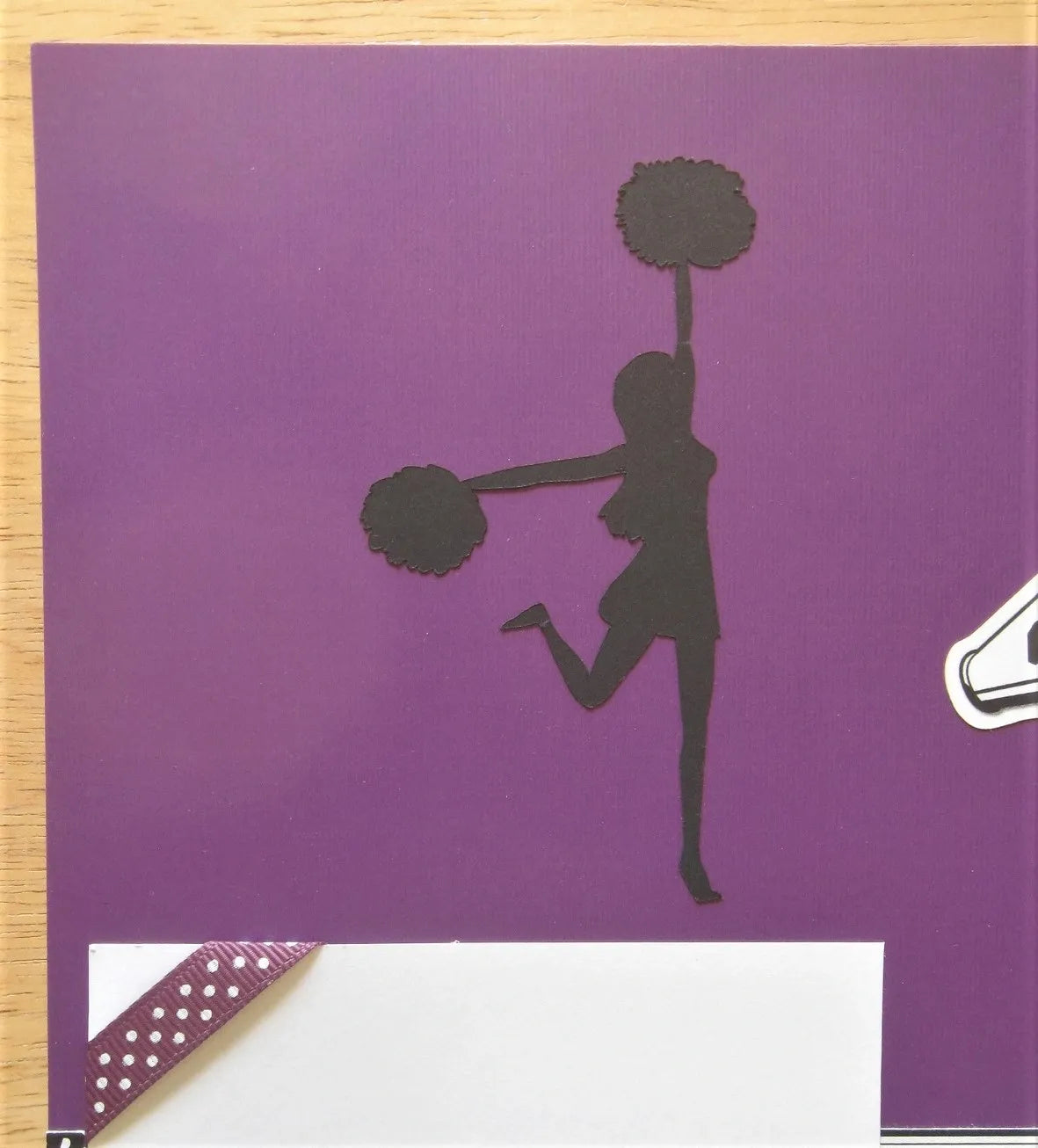 Purple Cheerleading Scrapbook Page