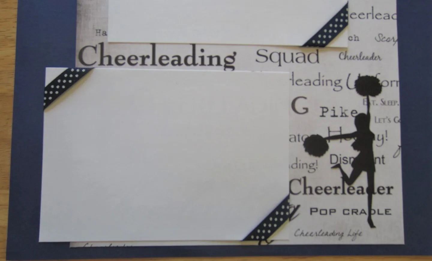 Blue Cheerleading Scrapbook Page