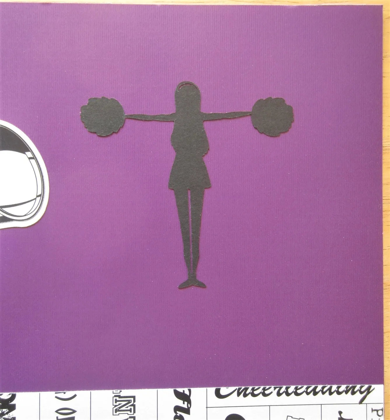 Purple Cheerleading Scrapbook Page