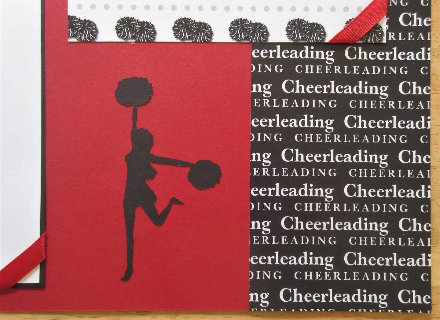 Red Cheerleading Scrapbook Page