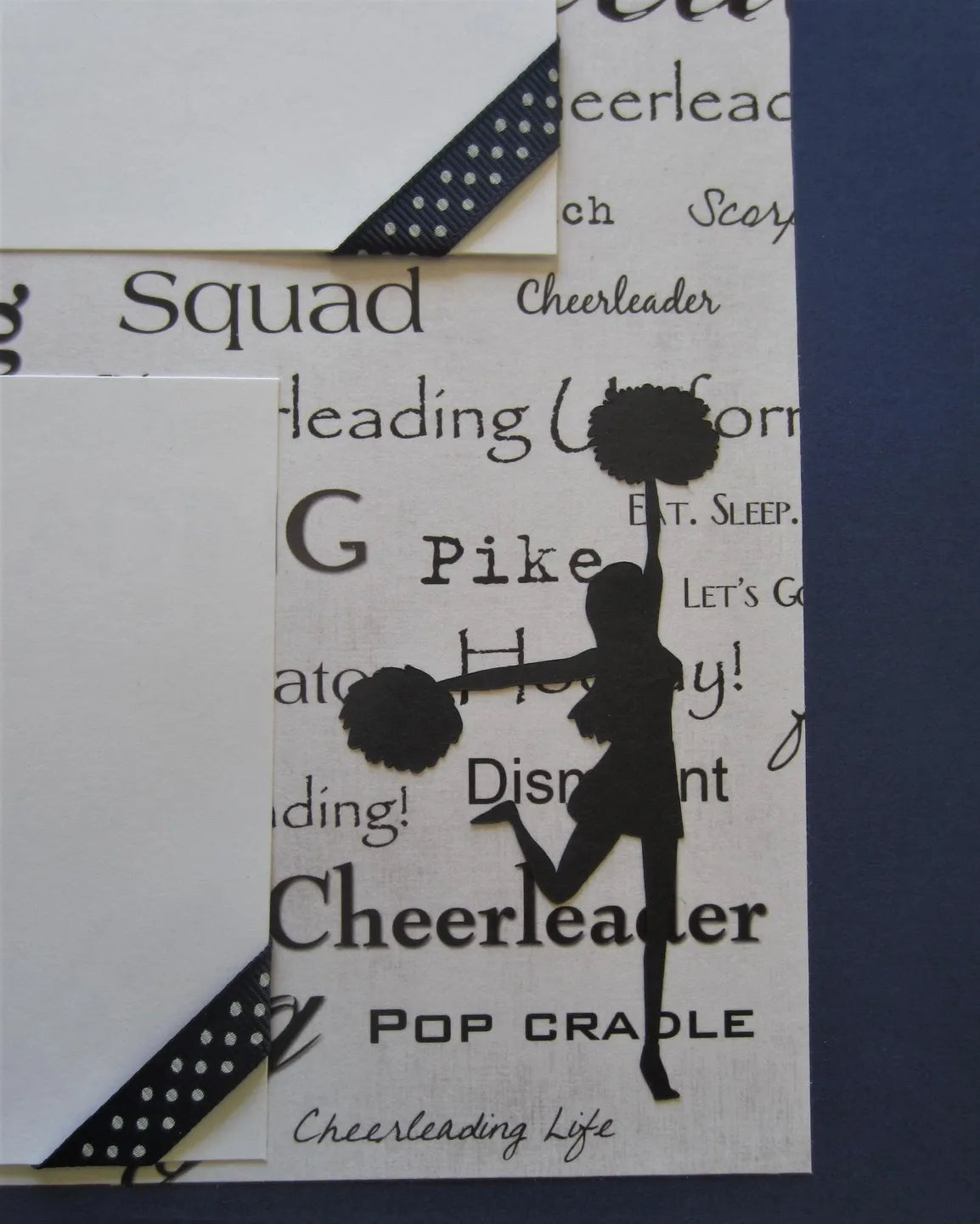 Blue Cheerleading Scrapbook Page