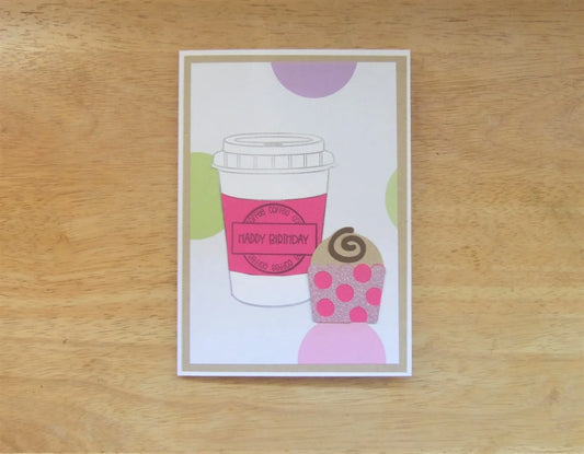 Coffee Cupcake Birthday Card