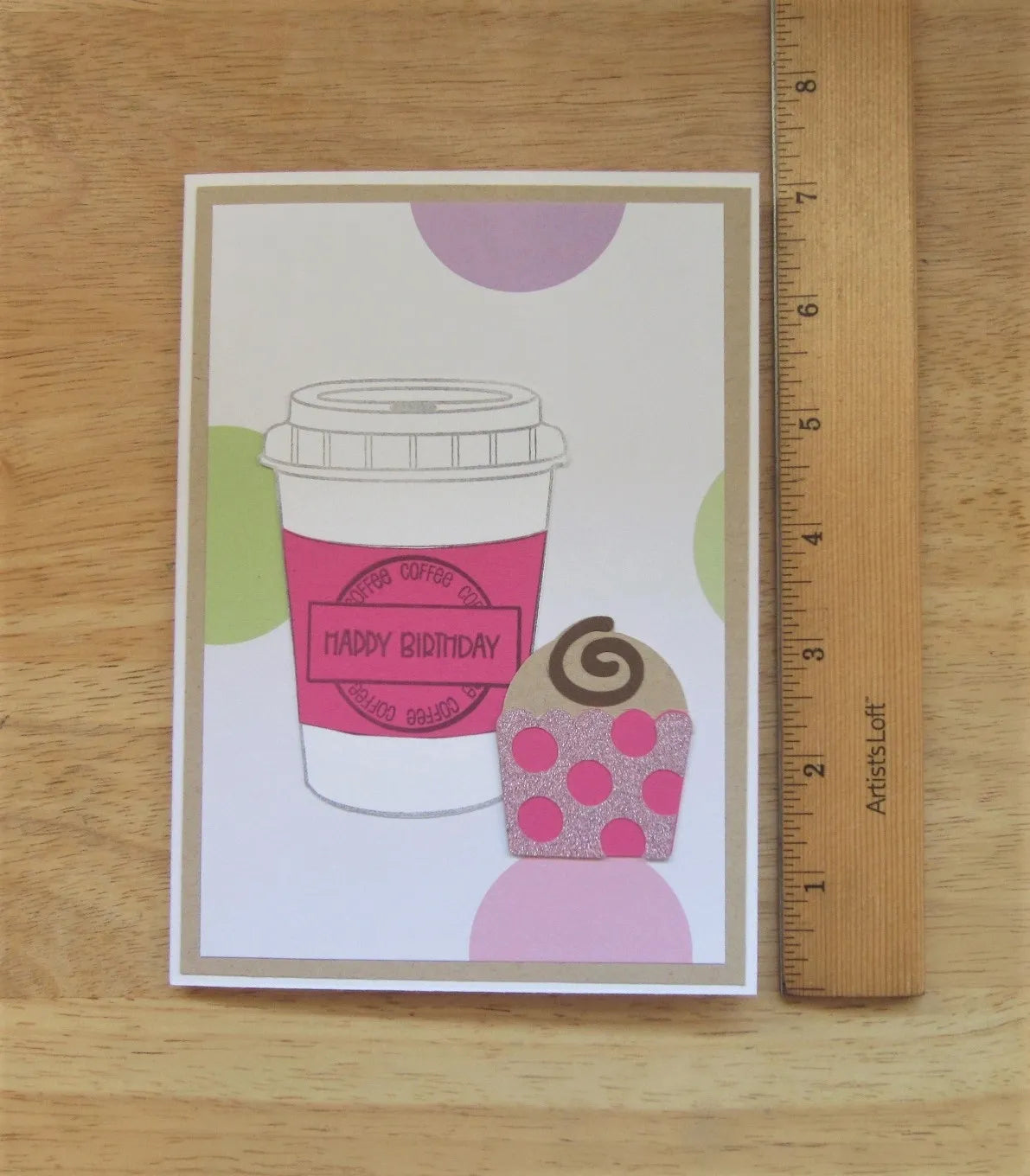 Coffee Cupcake Birthday Card