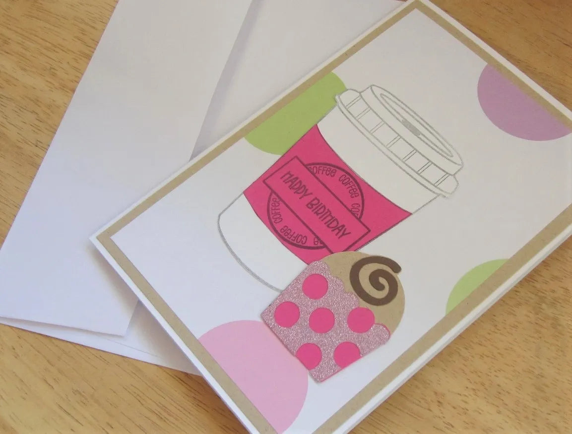 Coffee Cupcake Birthday Card