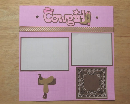 Cowgirl Scrapbook Page