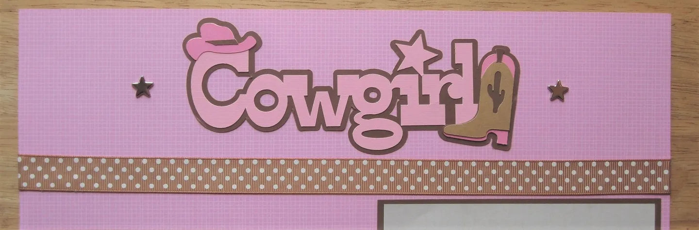Cowgirl Scrapbook Page