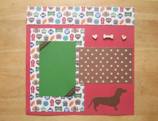 Dachshund Scrapbook Page