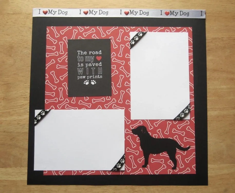 Black Lab Scrapbook Page