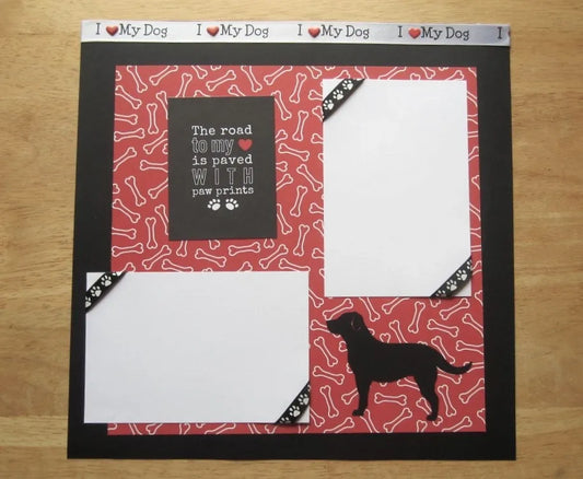 Black Lab Scrapbook Page