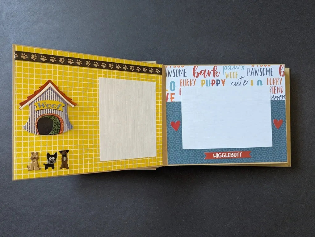 Premade Dog Mini Chipboard Album