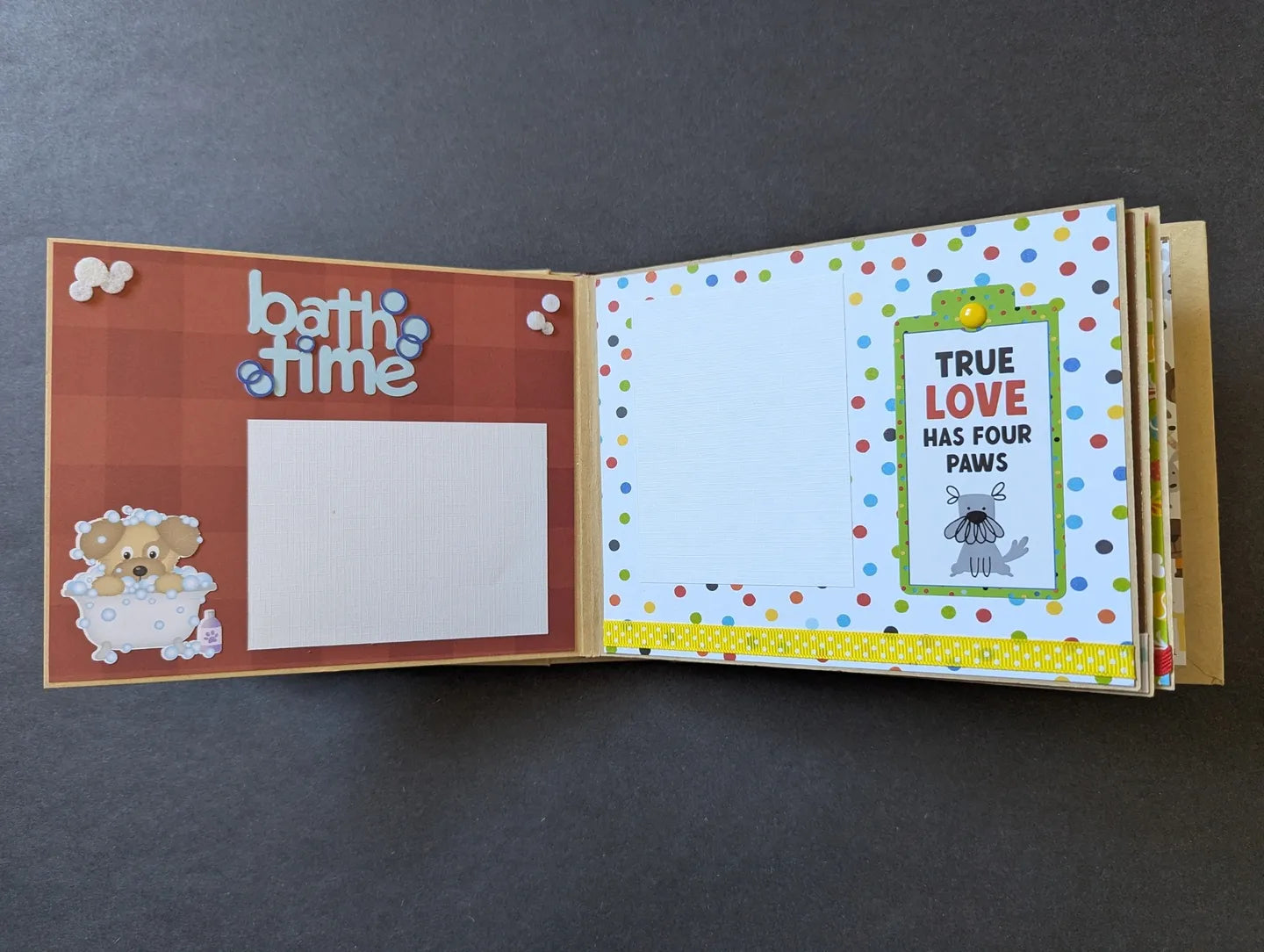 Premade Dog Mini Chipboard Album