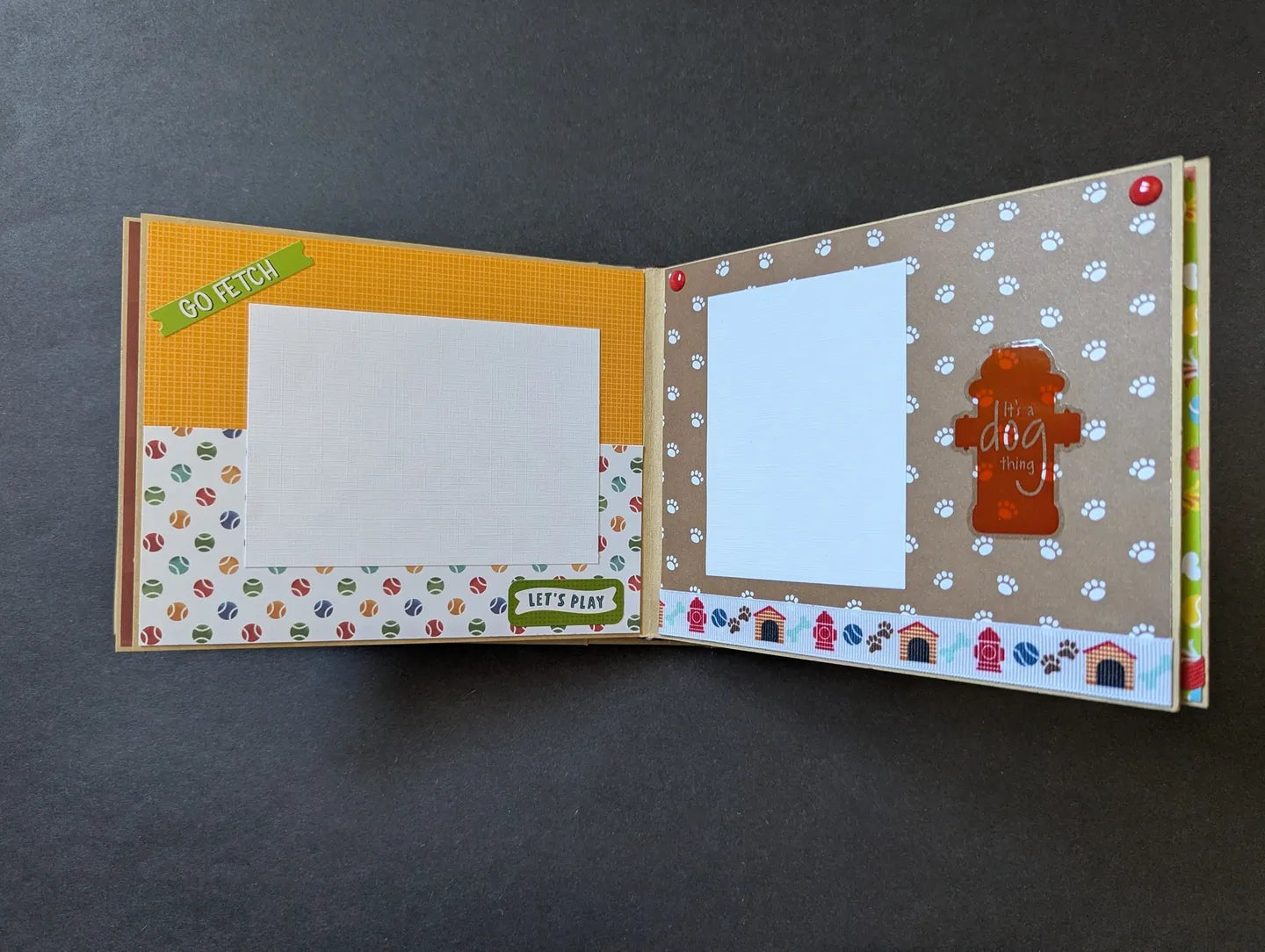 Premade Dog Mini Chipboard Album