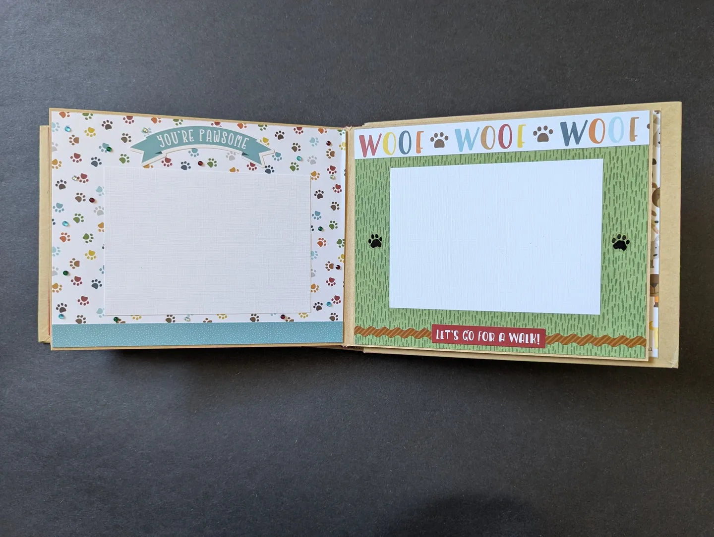 Premade Dog Mini Chipboard Album