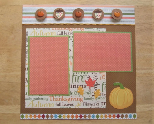 Thanksgiving Scrapbook Page