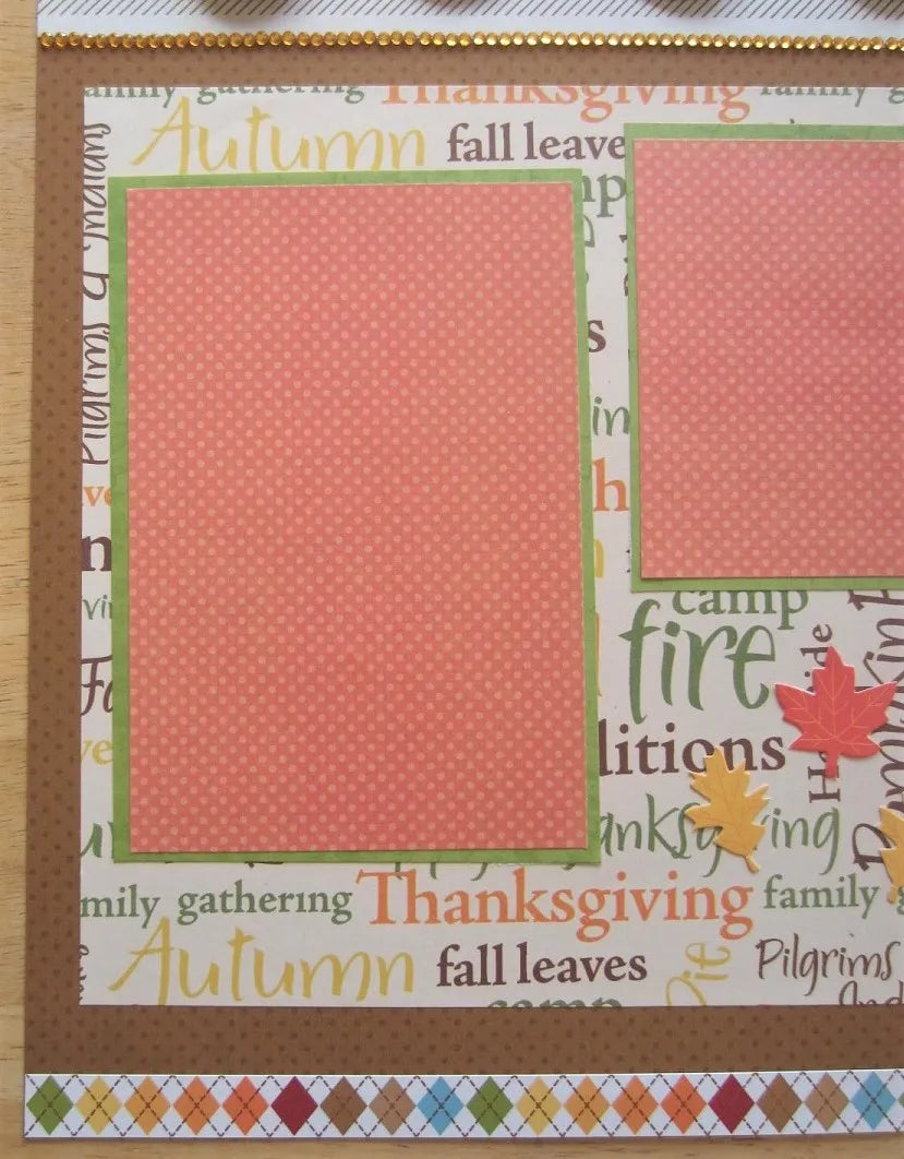 Thanksgiving Scrapbook Page