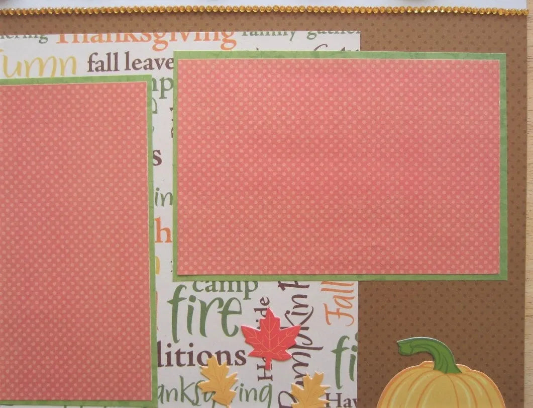 Thanksgiving Scrapbook Page