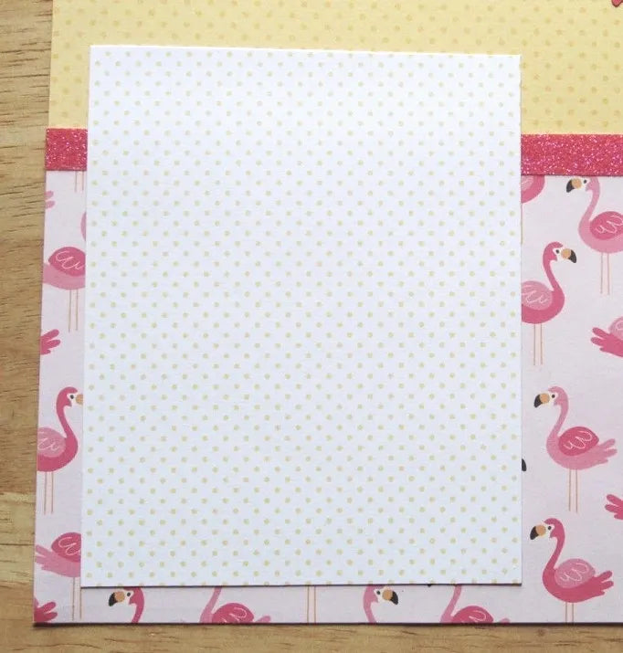Flamingo Scrapbook Page
