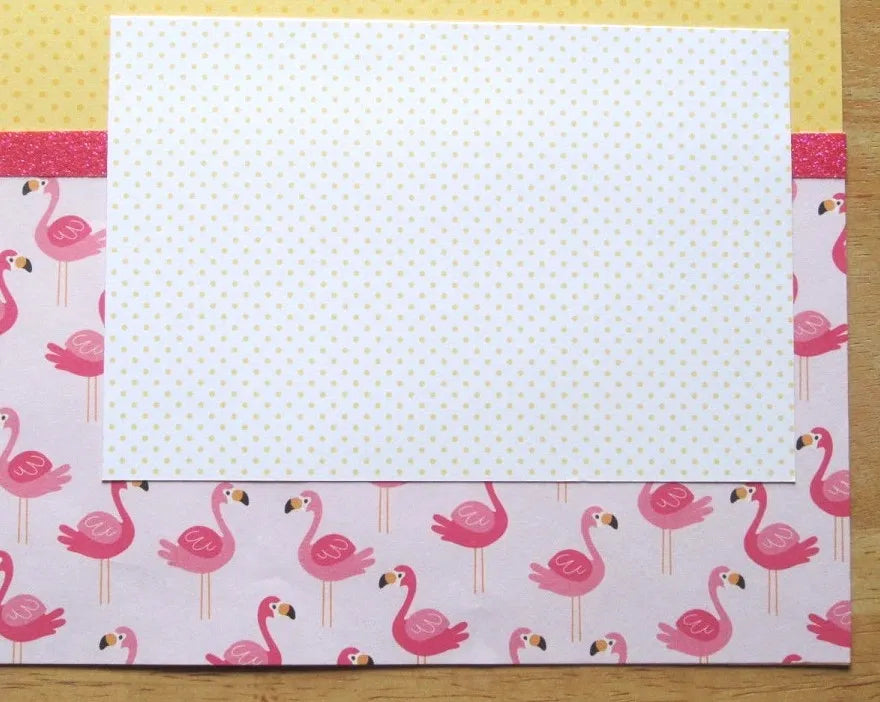 Flamingo Scrapbook Page