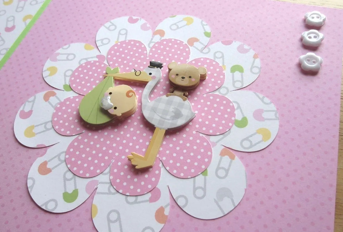 Baby Girl Scrapbook Page Set