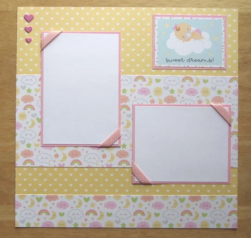 Baby Girl Scrapbook Page Set