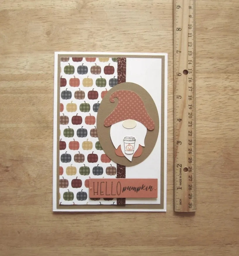 Gnome Pumpkin Card