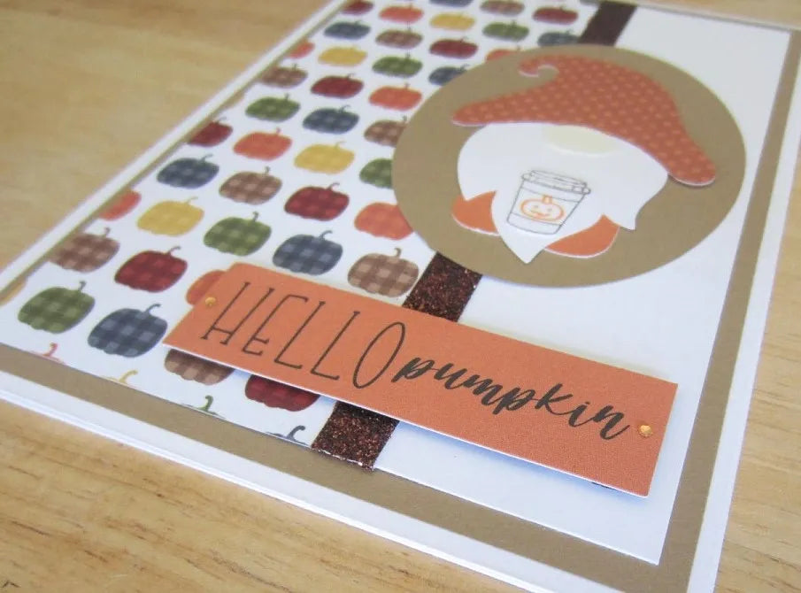 Gnome Pumpkin Card