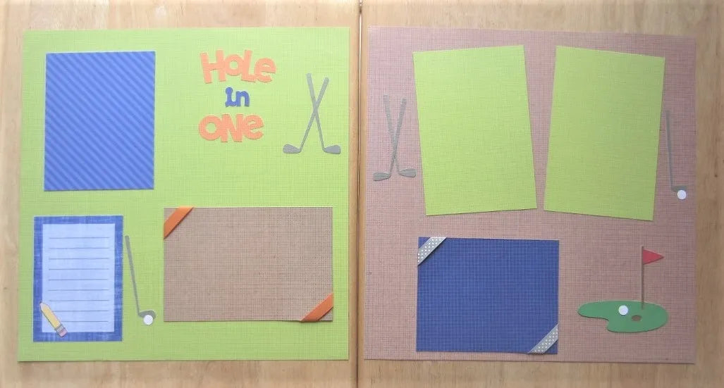 Golf/Mini Golf Scrapbook Pages