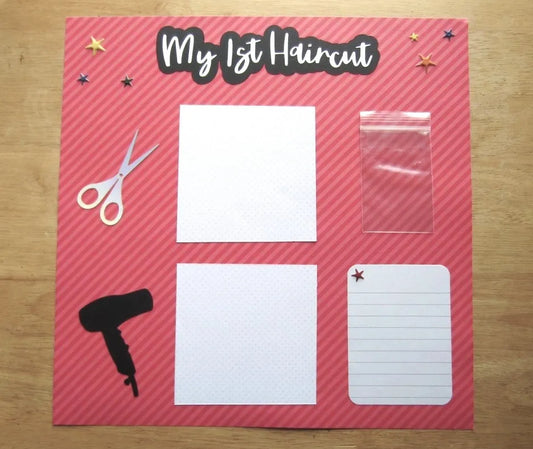 1st Haircut Scrapbook Page