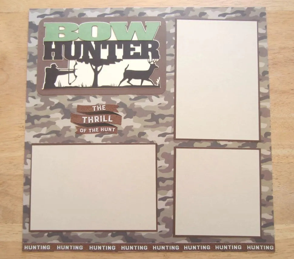 Bow Hunter Scrapbook Page