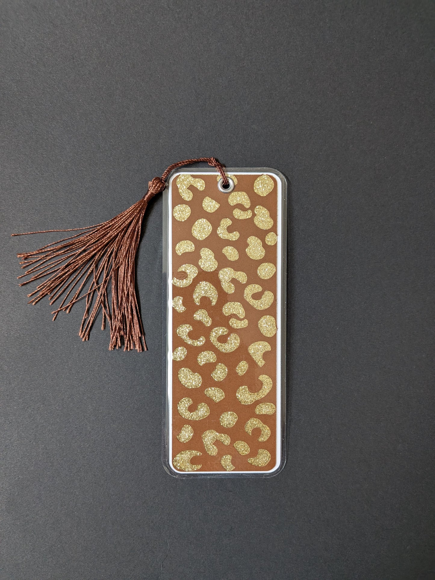 Gold Leopard Print Bookmark