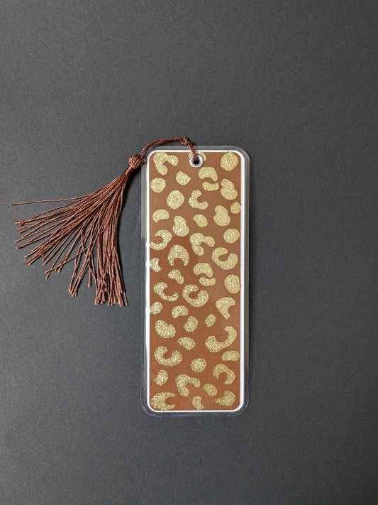 Gold Leopard Print Bookmark
