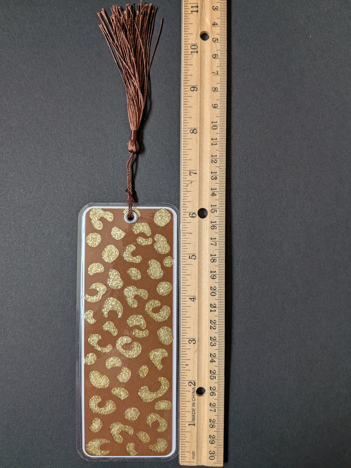 Gold Leopard Print Bookmark
