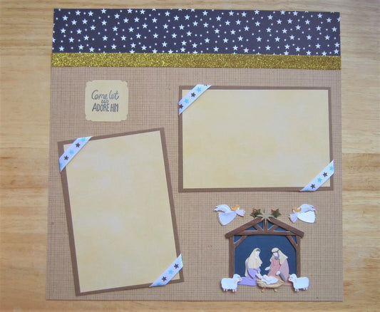 Christmas Nativity Scrapbook Page