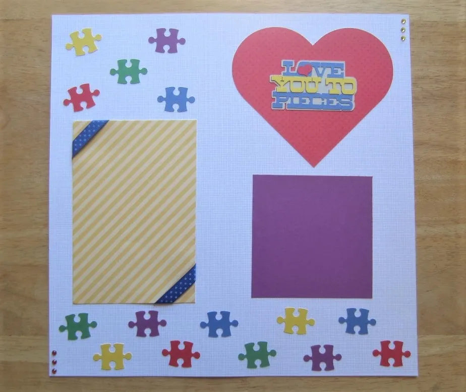 Love You to Pieces Scrapbook Page