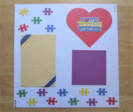 Love You to Pieces Scrapbook Page