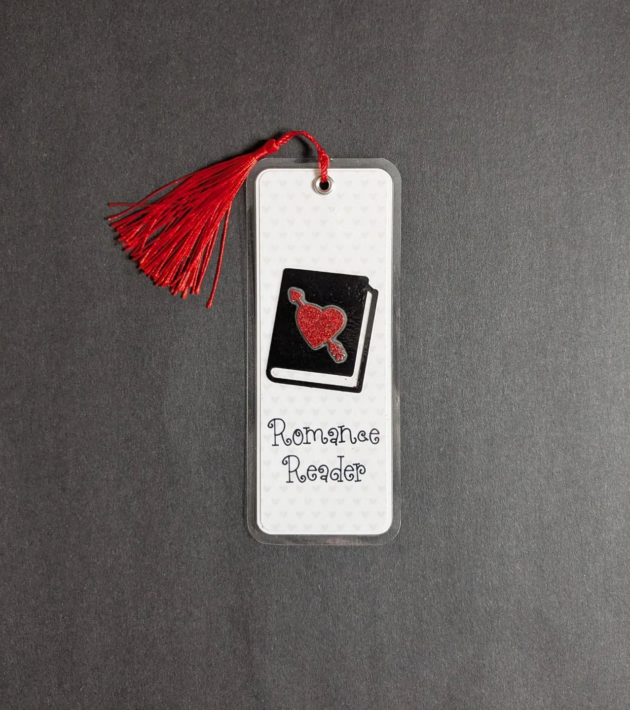 Romance Reader Heart Laminated Bookmark