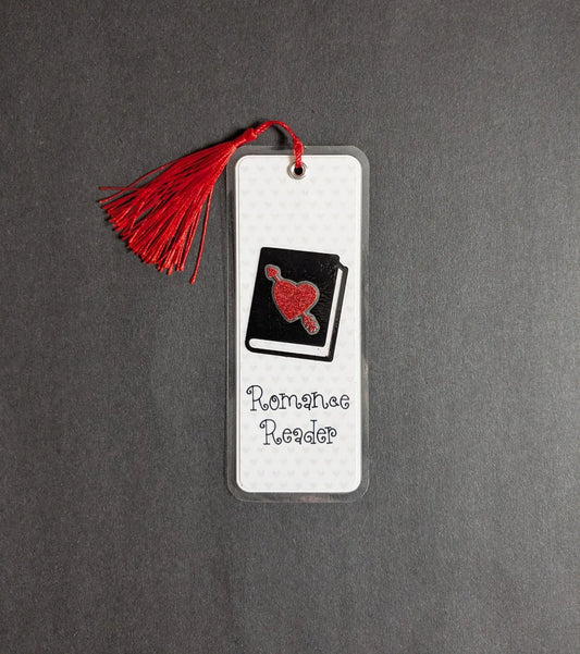 Romance Reader Heart Laminated Bookmark