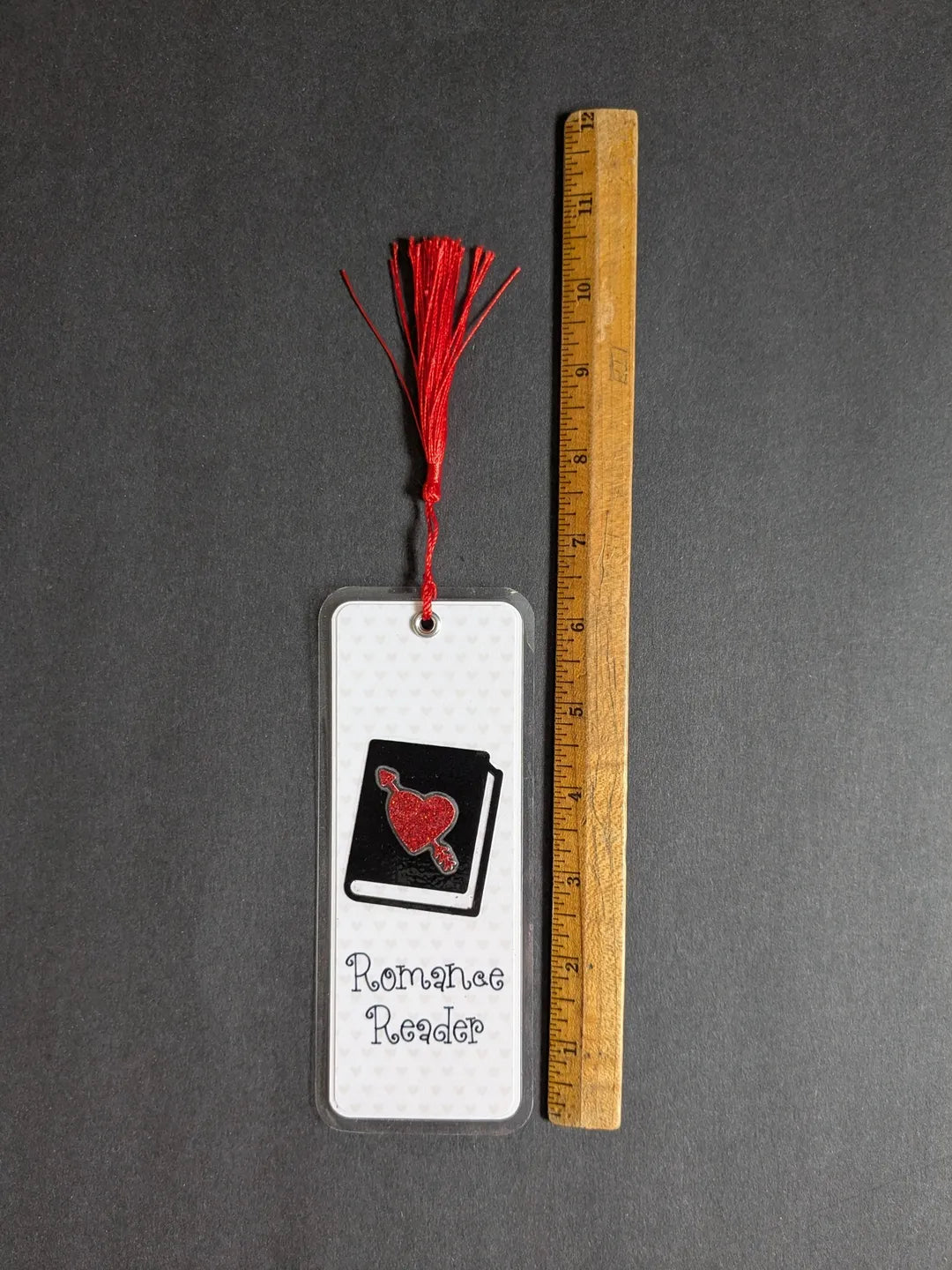 Romance Reader Heart Laminated Bookmark