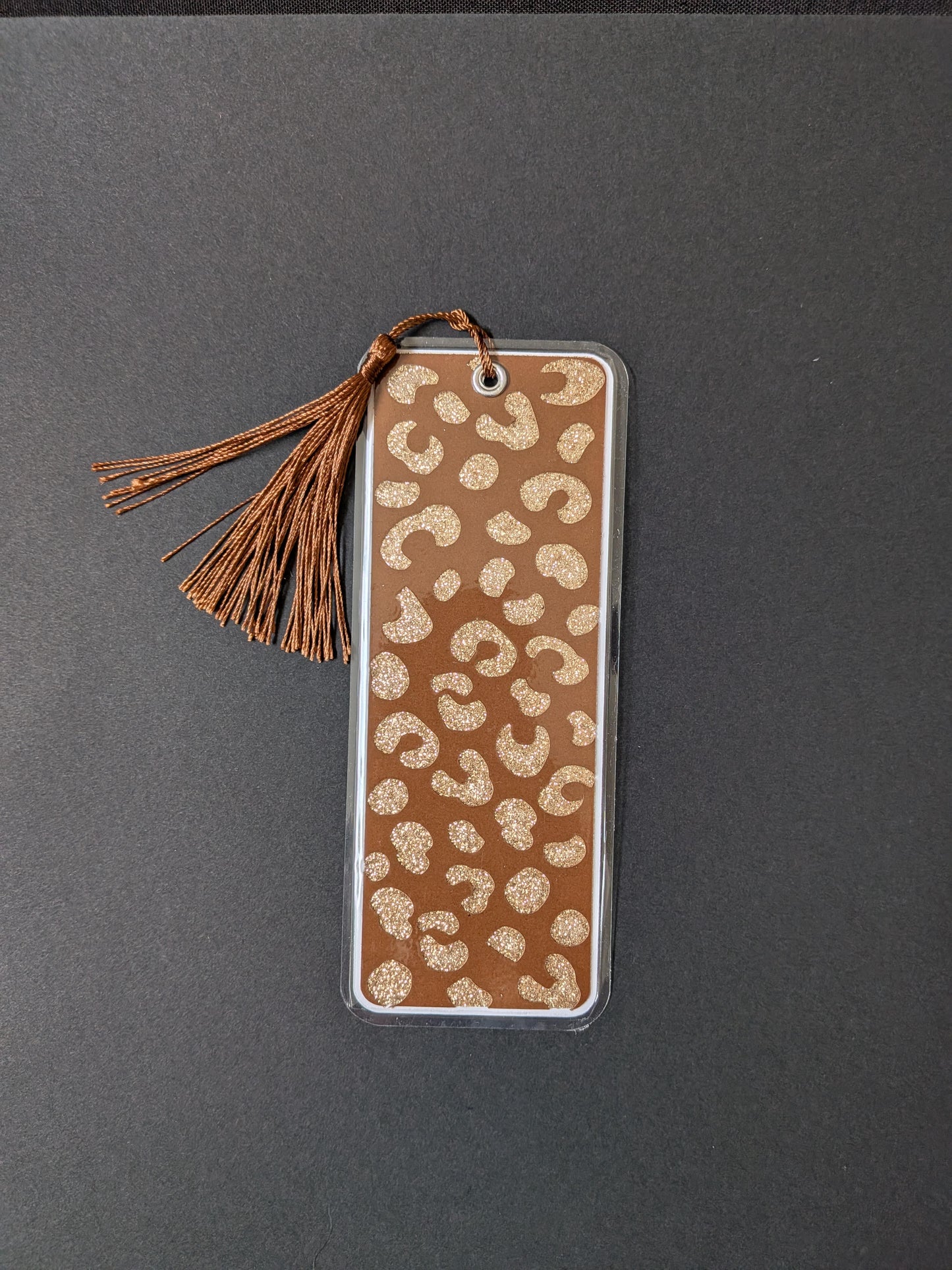 Rose Gold Leopard Print Bookmark