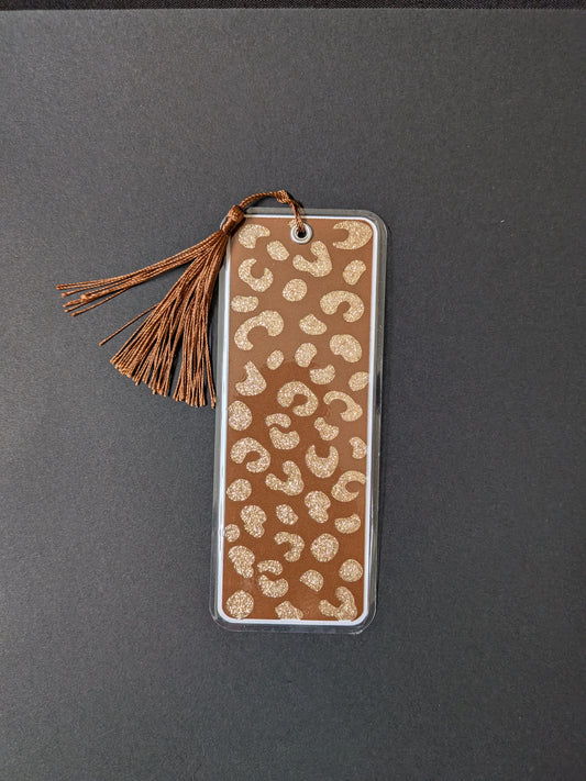 Rose Gold Leopard Print Bookmark