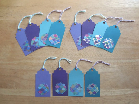 Mermaid Birthday Party Gift Tags (Set of 12)