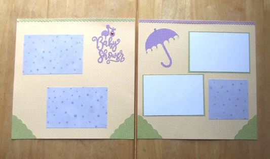 Baby Shower Scrapbook Pages