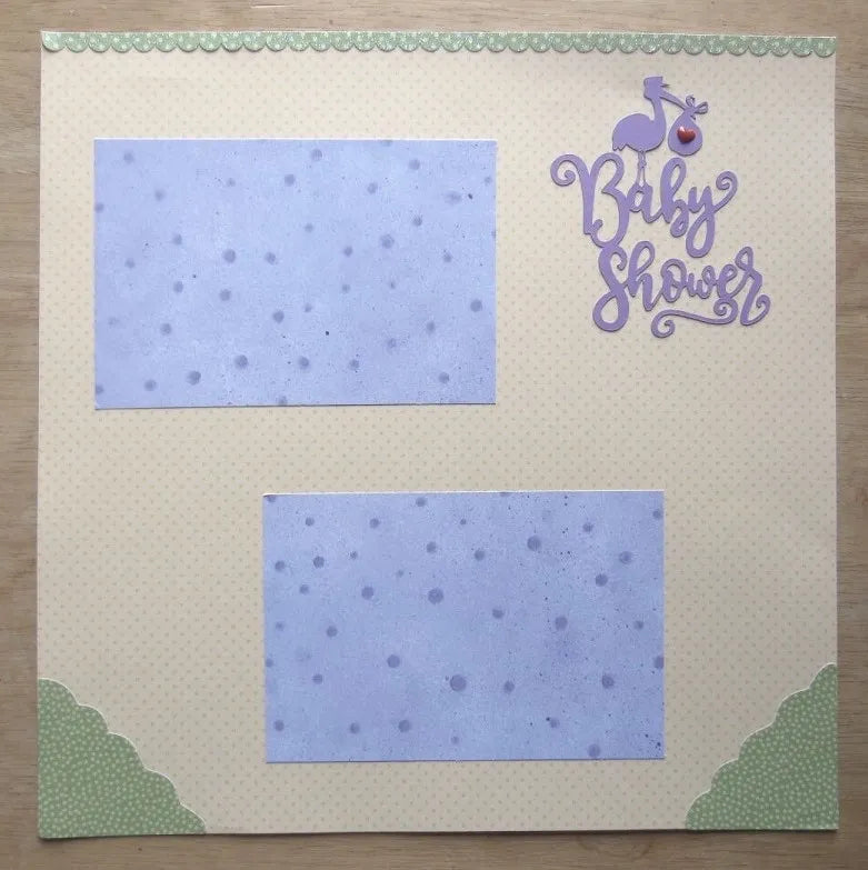 Baby Shower Scrapbook Pages